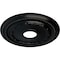 Ekena Millwork Federal Ceiling Medallion (Fits Canopies up to 8 1/2"), 15 3/8"OD x 3 5/8"ID x 1"P, Jet Black CM15FEBLF - alternate 2